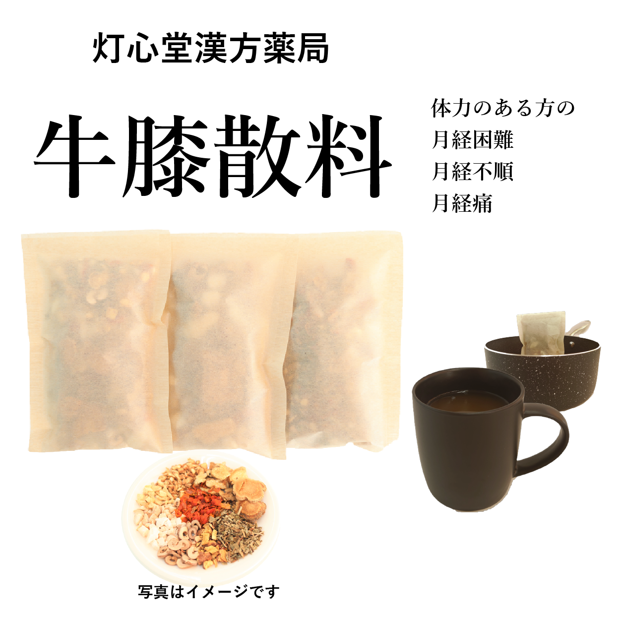 牛膝散料(ごしつさんりょう)【薬局製剤】煎じ薬